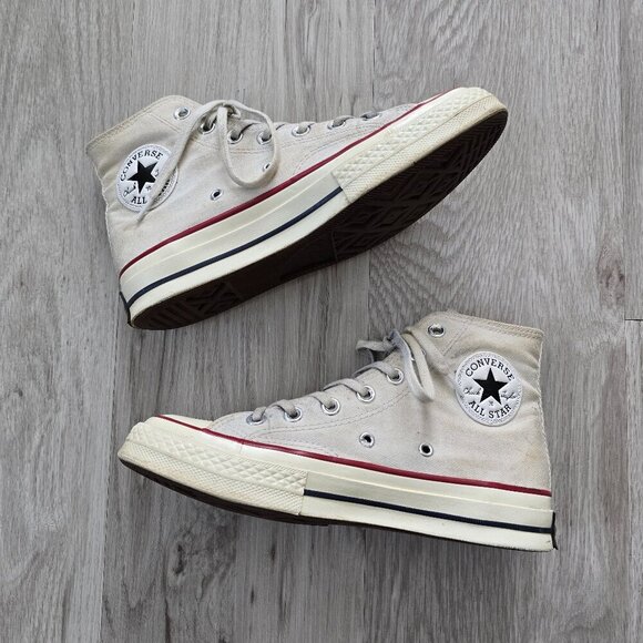 Converse Shoes - Converse | Chuck 70 white canvas monochrome grunge hi-top sneakers WMS 7